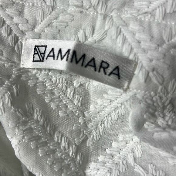 Ammara Women's Floral Embroidery Collared Halter Fit & Flare Mini Dress XS XS - Picture 6 of 9